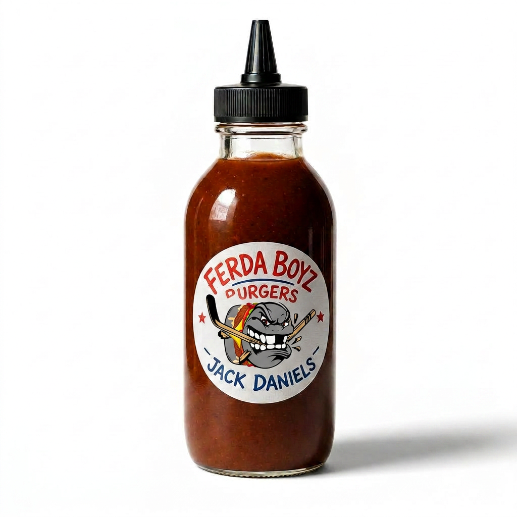 Ferda Boyz Jack Daniels house sauce bottle